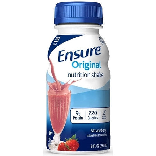 Ensure Original Strawberry Nutrition Shake, 8 fl oz Bottles (Case of 24) Fitness & Nutrition Pasteur Pharmacy