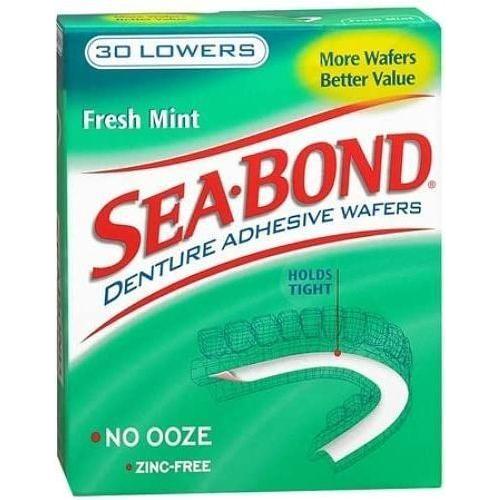 Sea-Bond Denture Adhesive Wafers Lowers Fresh Mint 30 Ct Denture Care Pasteur Pharmacy