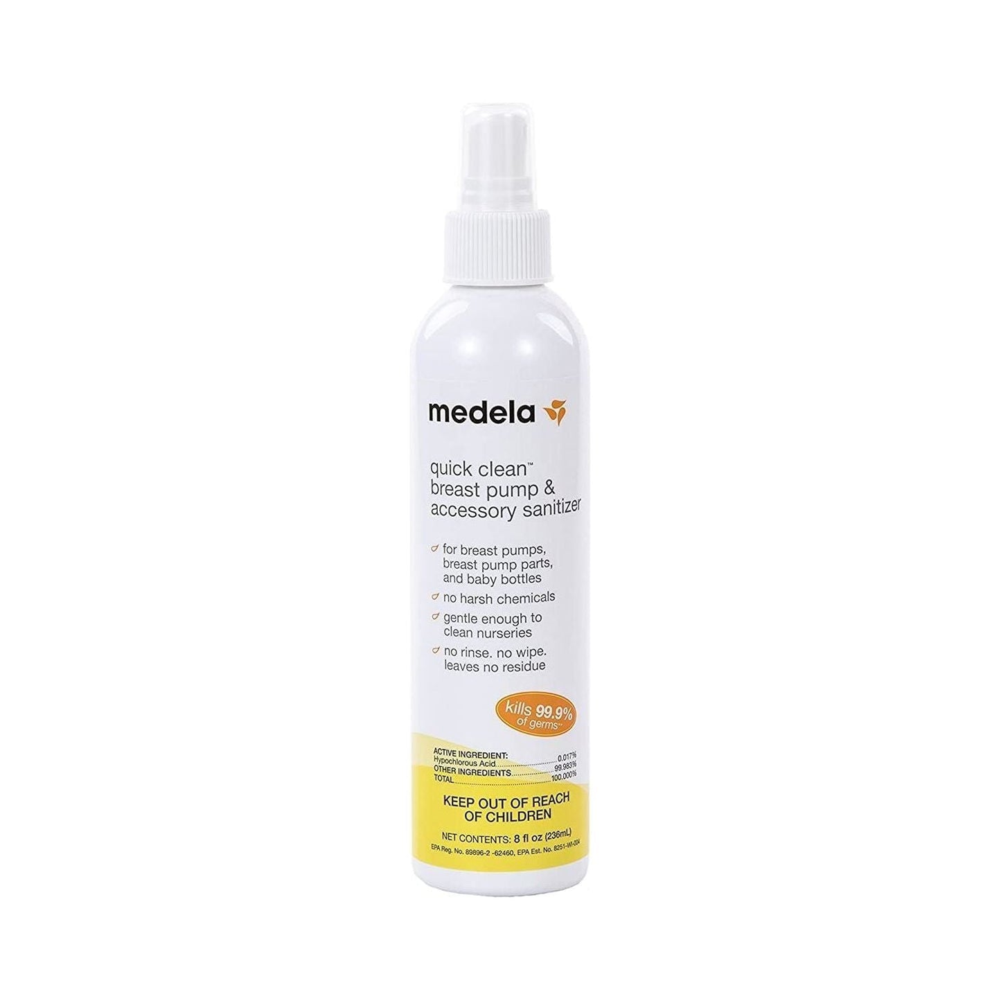 Medela Quick Clean Breast Pump & Accessory Sanitizer Spray - 8oz Breast Pump Accessory Sanitizer Pasteur Pharmacy