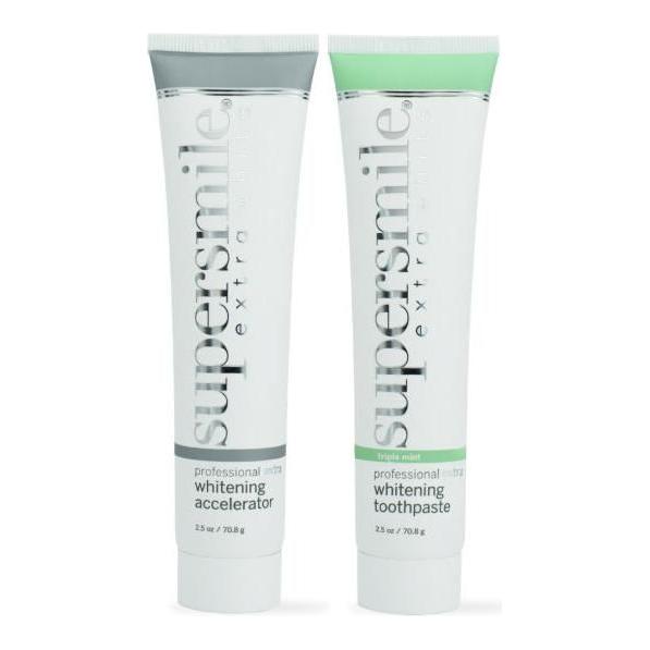 Supersmile Professional Whitening System Toothpaste Triple Mint + Accelerator 1 Kit 5 Oz Teeth Whitening Kit Pasteur Pharmacy