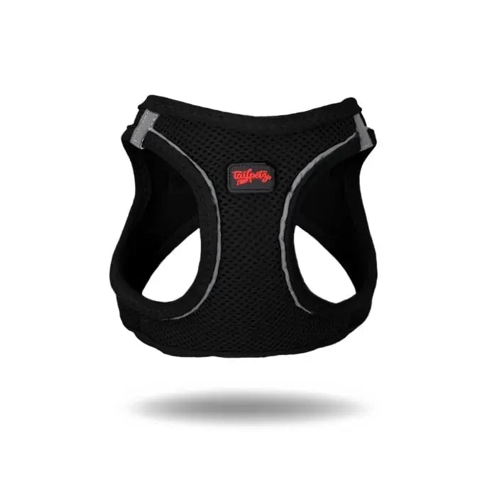 Harnais pour chien TailPetz Air-Mesh, confort respirant, noir