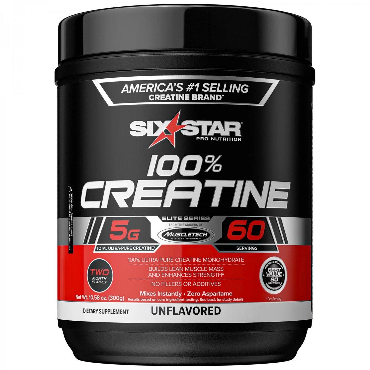 Six Star Pro Nutrition 100% Creatine Unflavored Powder, 10.58 Oz Sports & Energy Drinks Pasteur Pharmacy