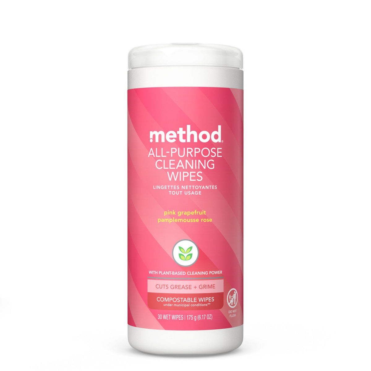 Method Cleaning Wipes, Naturally Derived, Pink Grapefruit, All Purpose