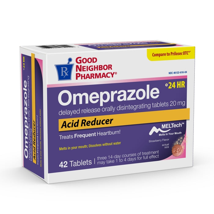 GNP Omeprazole 20 mg ODT Tablets | 24-Hour Acid Reducer (42 Count) Medicine & Drugs Pasteur Pharmacy