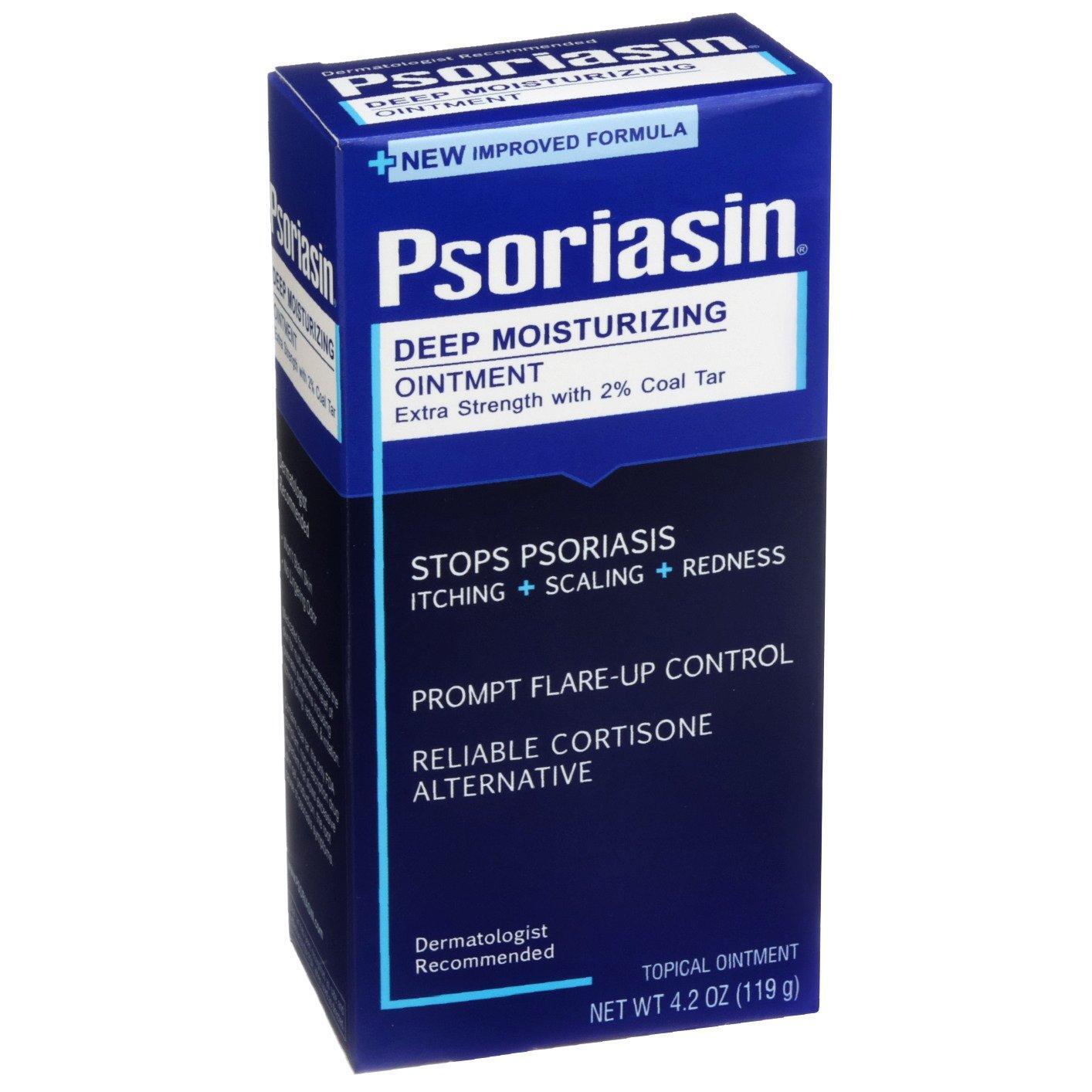 Psoriasin Deep Moisturizing Ointment, 2% Coal Tar Formula for Psoriasis & Seborrheic Dermatitis Relief, 4.2 oz Medicine & Drugs Pasteur Pharmacy
