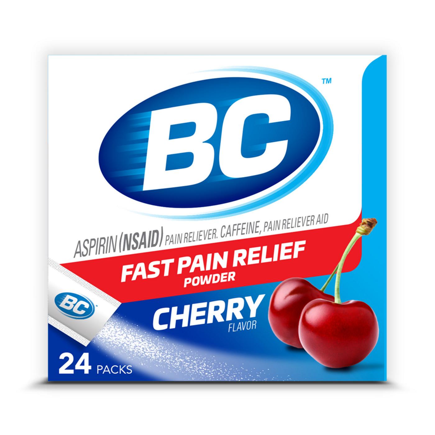 BC Powder Cherry Pain Reliever – Fast-Acting 845mg Aspirin & 65mg Caffeine – 24 Individual Stick Packs Medicine & Drugs Pasteur Pharmacy
