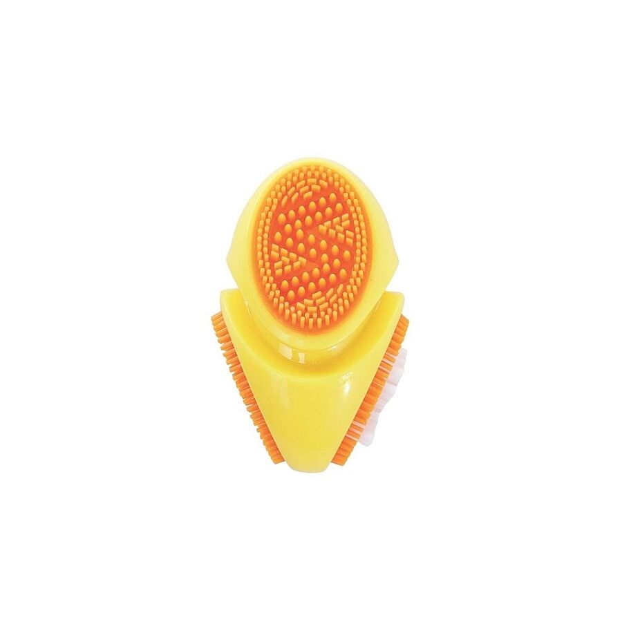 M-Pets Dental Squeaky Ruby Ball Dog Toy with Brush 11cm