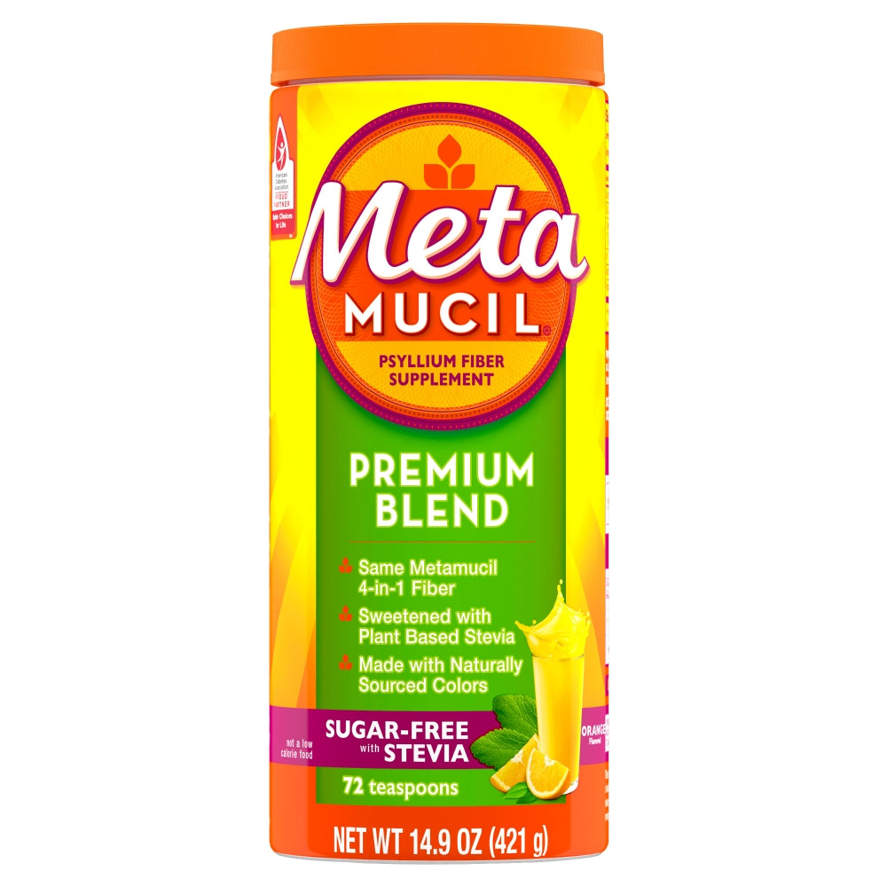 Metamucil Premium Psyllium Stevia Fiber Powder Orange 14.9Oz Health & Beauty Pasteur Pharmacy