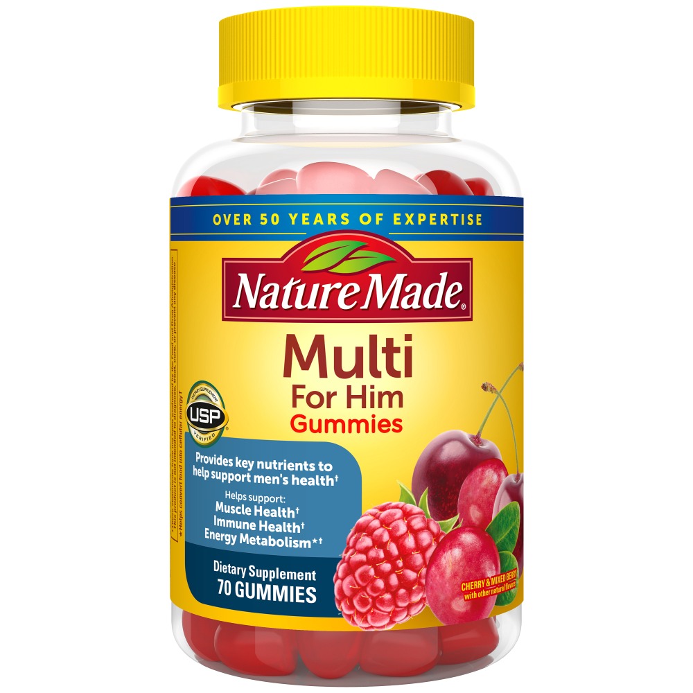 Nature Made For Him Multivitamin Gummies - 70ct Vitamins & Supplements Pasteur Pharmacy