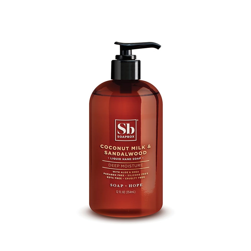 Soapbox Liquid Hand Deep Moisture - Coconut Milk & Sandalwood - 12 Fl Oz Liquid Hand Soap Pasteur Pharmacy