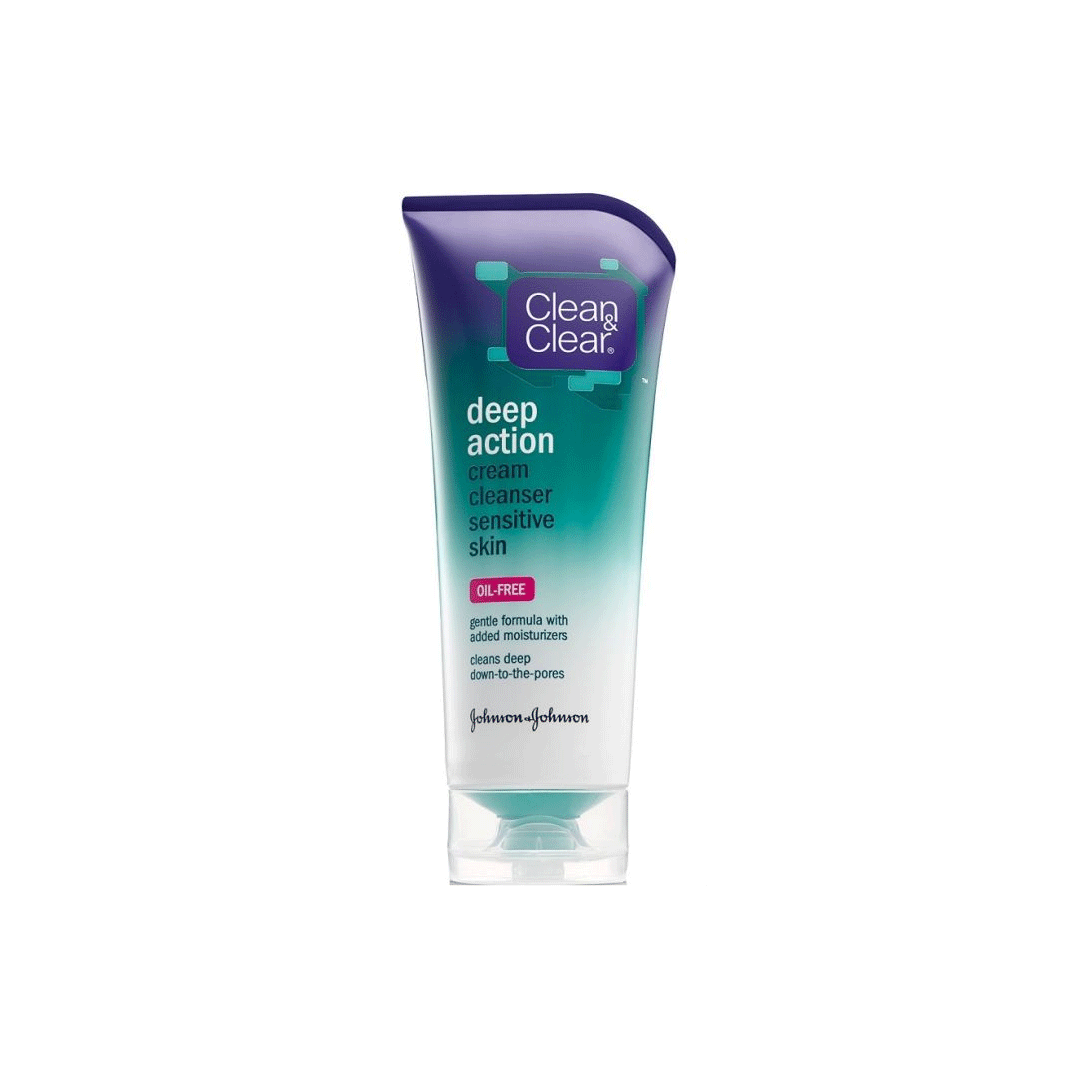 Clean & Clear Deep Action Cream Facial Cleanser For Sensitive Skin, 6.5 Fl Oz Facial Cleansers Pasteur Pharmacy