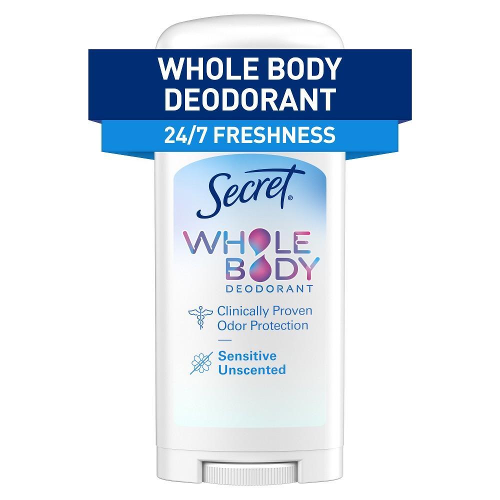 Secret Whole Body Stick Aluminum Free Deodorant For Women - Unscented - 2.4oz Deodorant Pasteur Pharmacy