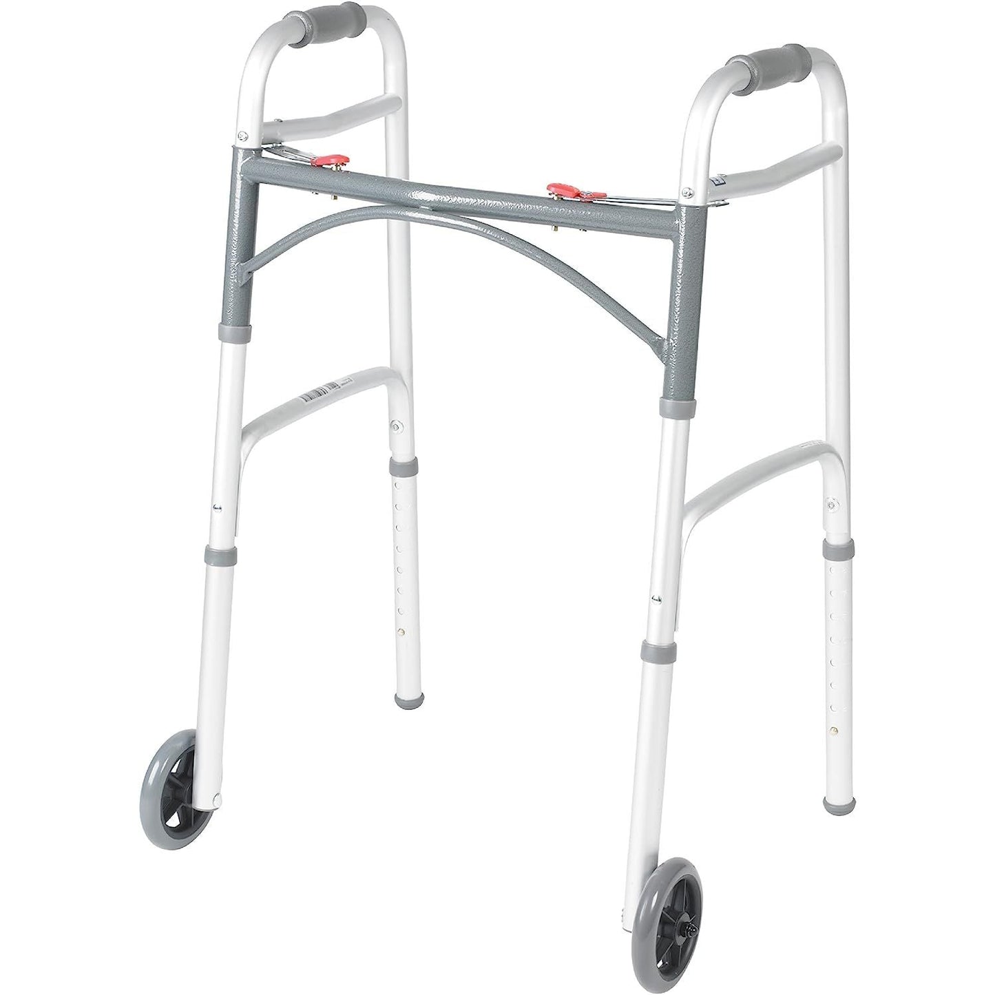 Drive Medical 2-Button Folding Walker With Wheels Walkers Pasteur Pharmacy