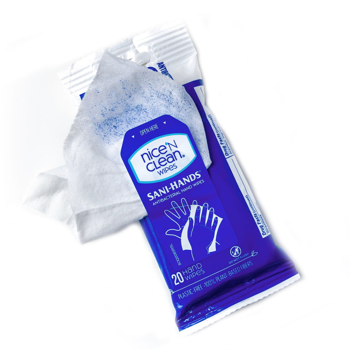 Lingettes antibactériennes pour les mains Nice 'N Clean, parfum agrumes, 20 unités, Tencel, 5x8 po