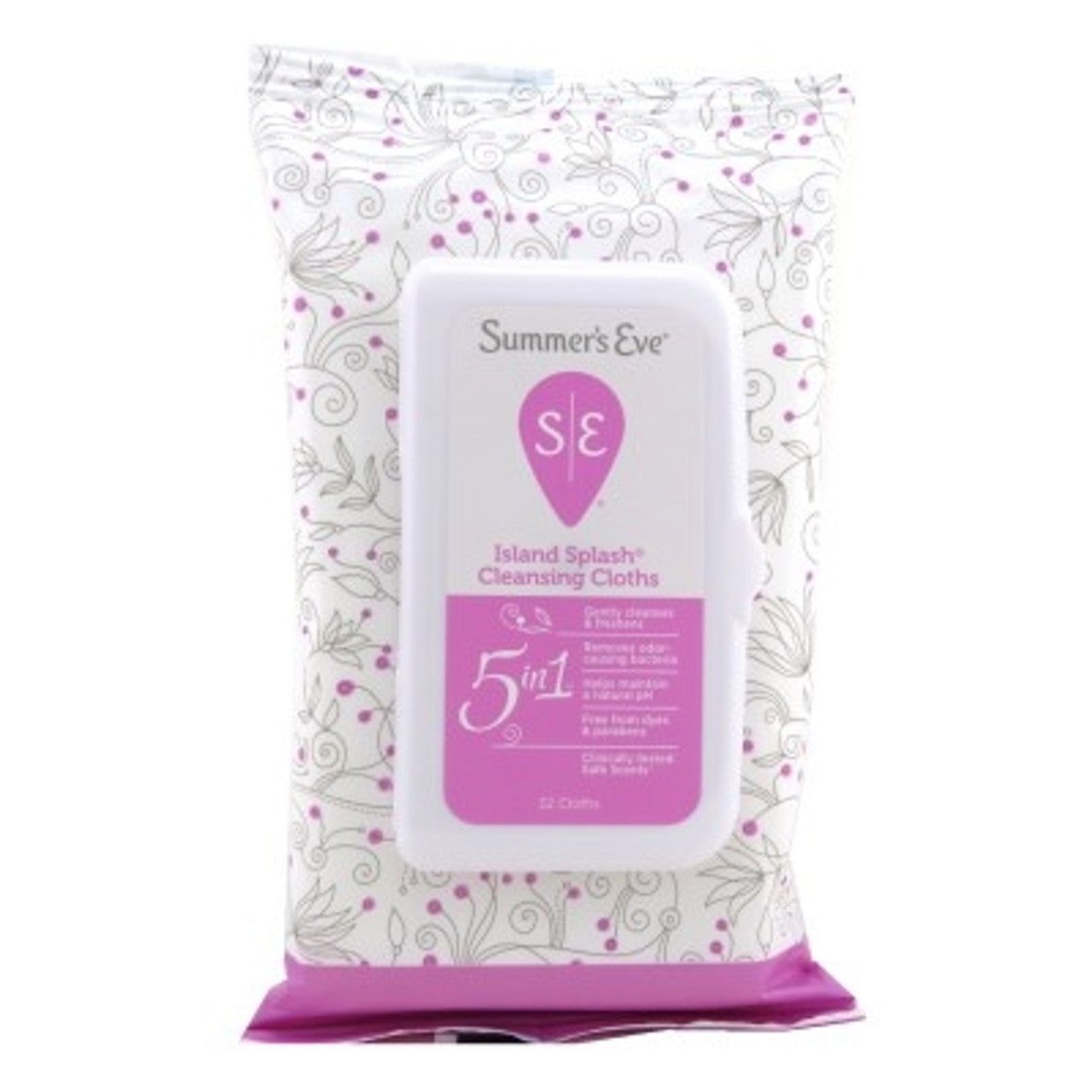 Summer's Eve 5 In 1 For Sensitive Skin Island Splash Cleansing Cloths Health & Beauty Pasteur Pharmacy