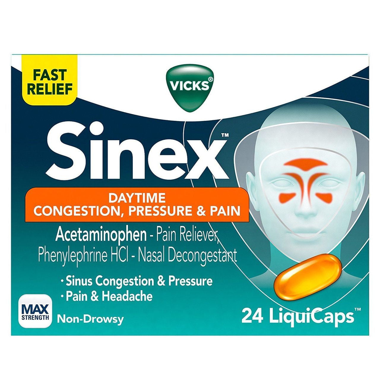 Vicks Sinex Severe Sinus Pressure, Pain, Congestion LiquiCaps Health & Beauty Pasteur Pharmacy