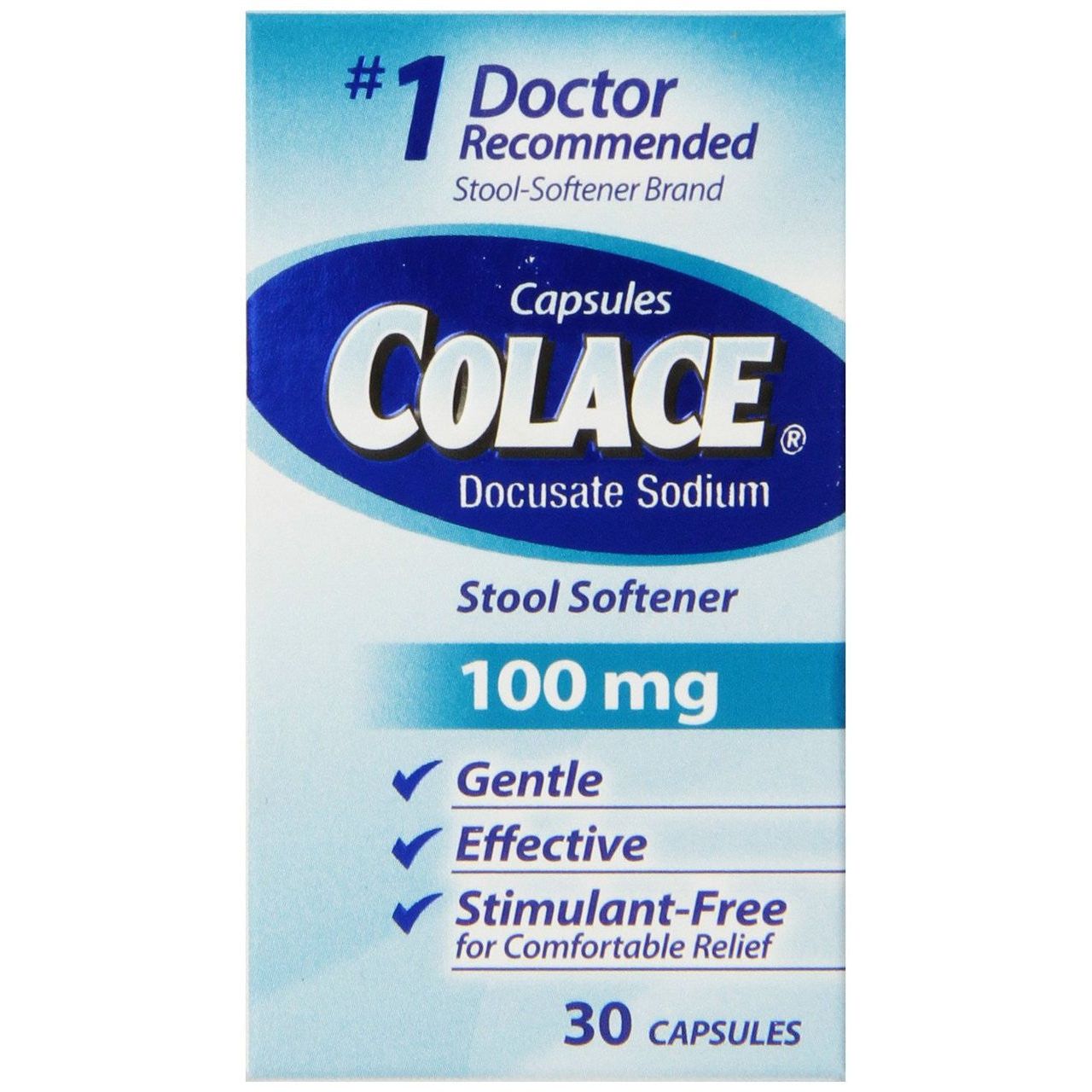 Colace Stool Softener, Regular Strength, 100 Mg, Capsules Health & Beauty Pasteur Pharmacy