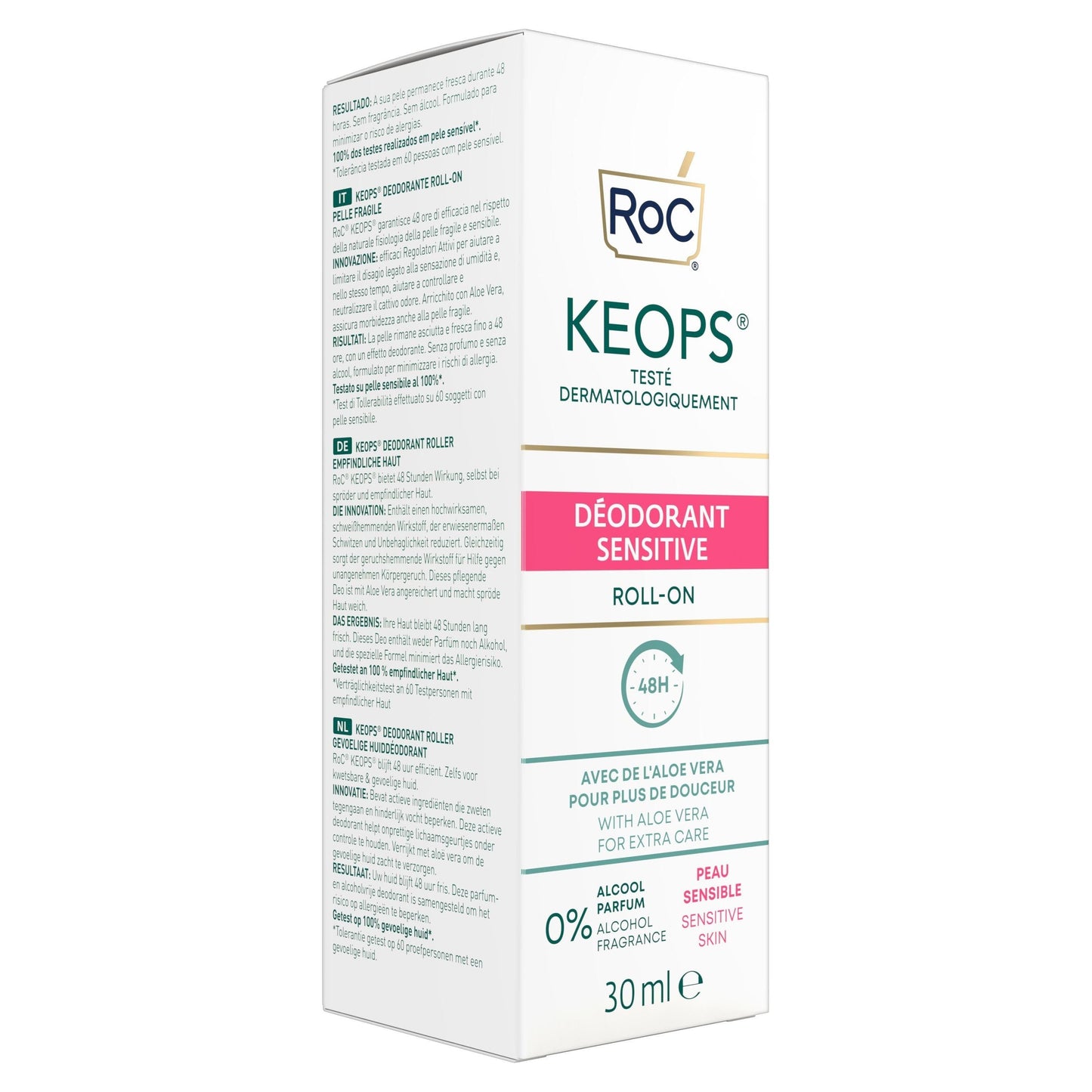 Roc Keops Sensitive Deodorant Roll-on 30ml / 1 Oz Deodorant Pasteur Pharmacy