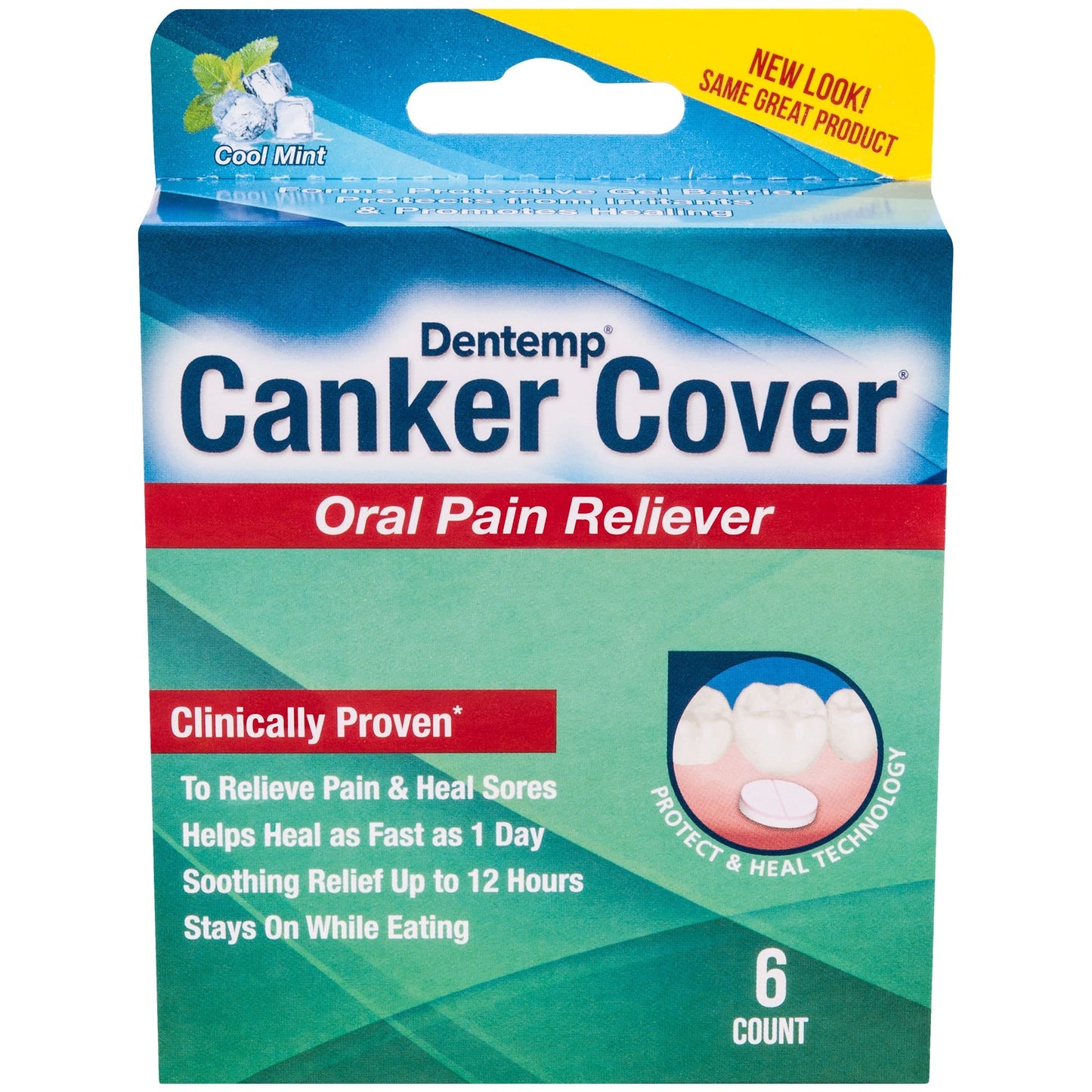 Dentemp Canker Cover Oral Pain Reliever Cool Mint Toothbrush Covers Pasteur Pharmacy
