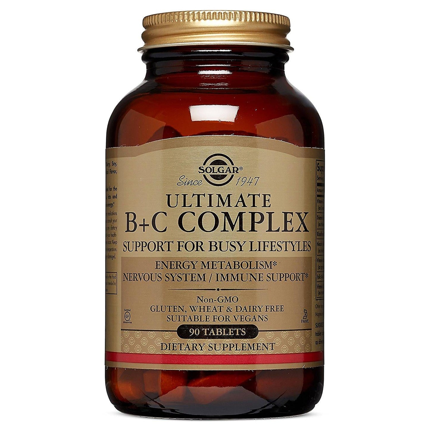 Solgar Ultimate B C Complex Stress Formula 90 Tablets Vitamins & Supplements Pasteur Pharmacy