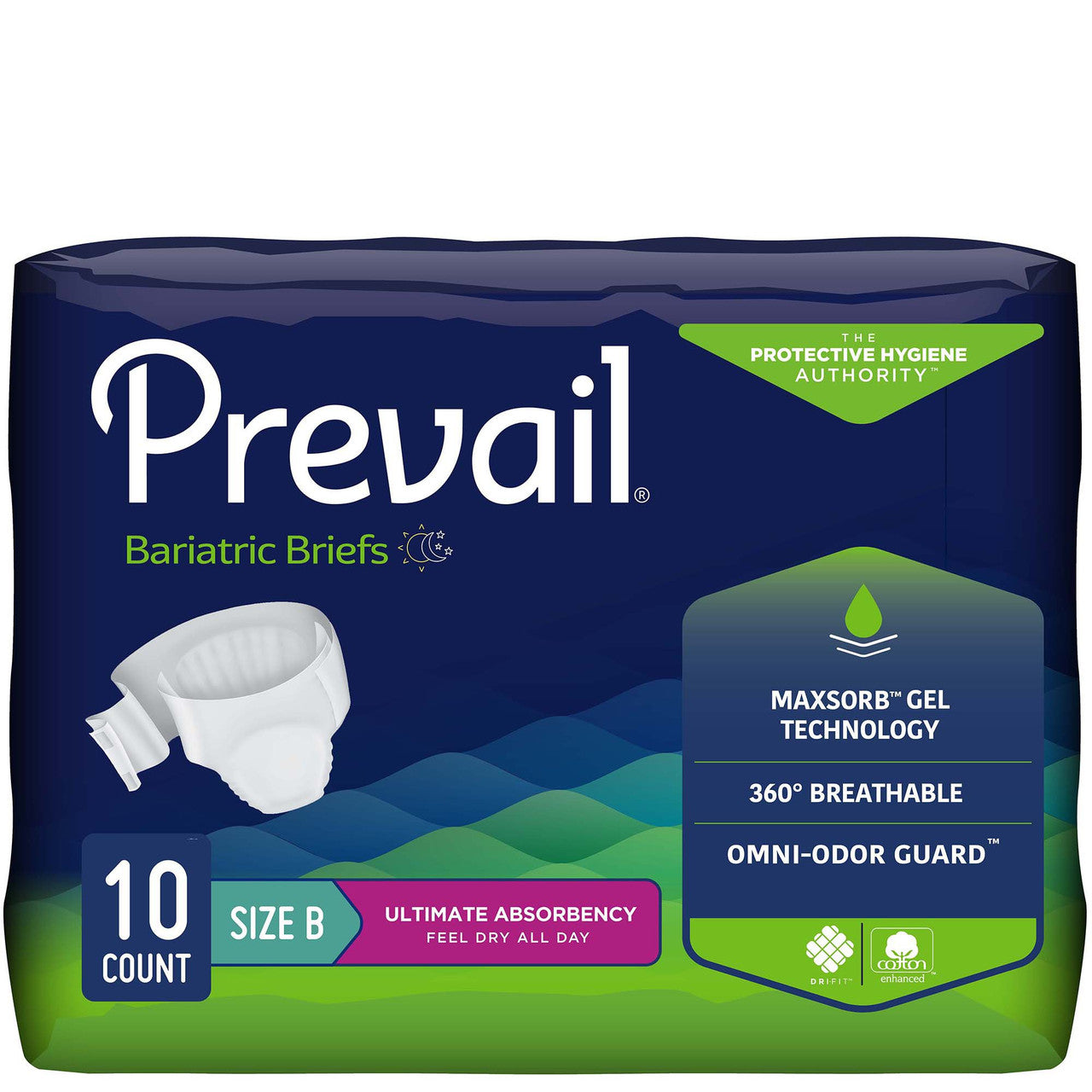 Prevail® Bariatric Adult Incontinence Briefs – Size B (4 Count) Bicycle Shorts & Briefs Pasteur Pharmacy