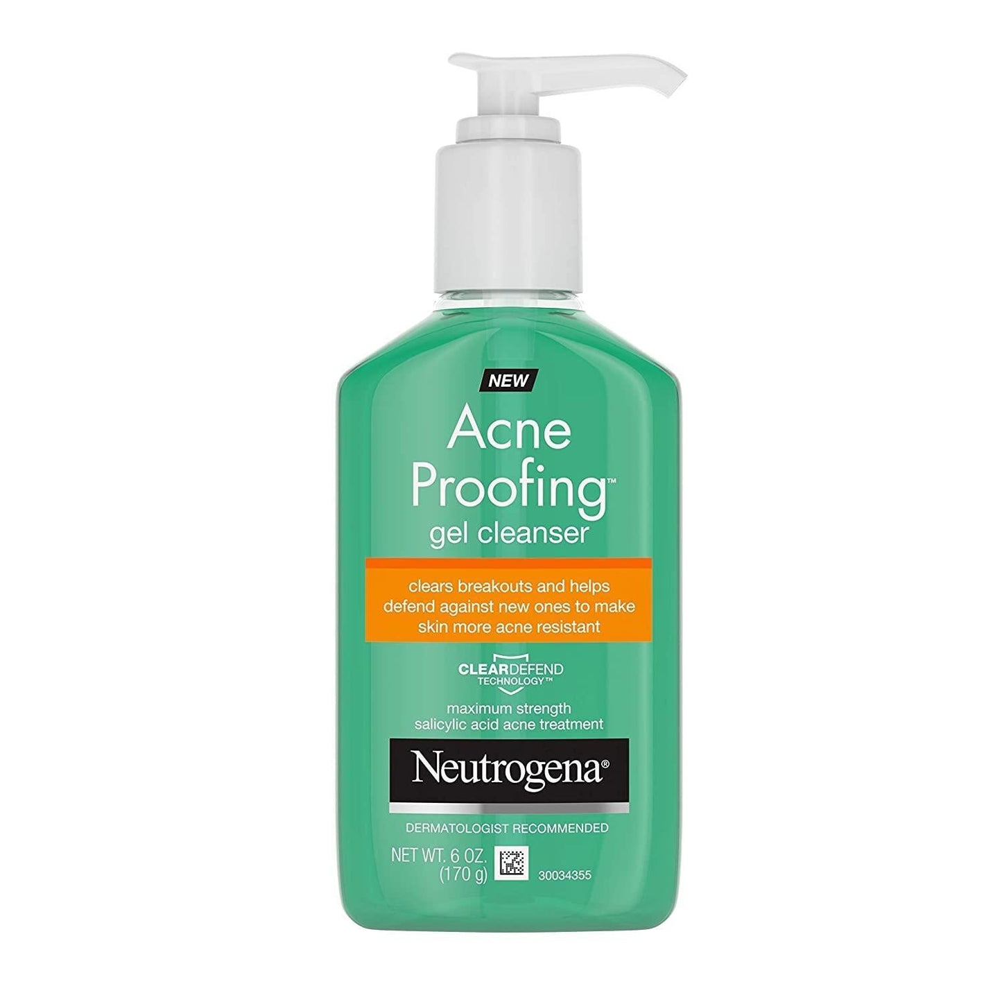 Neutrogena Acne Proofing Salicylic Acid Daily Facial Gel Cleanser - 170g Health & Beauty Pasteur Pharmacy