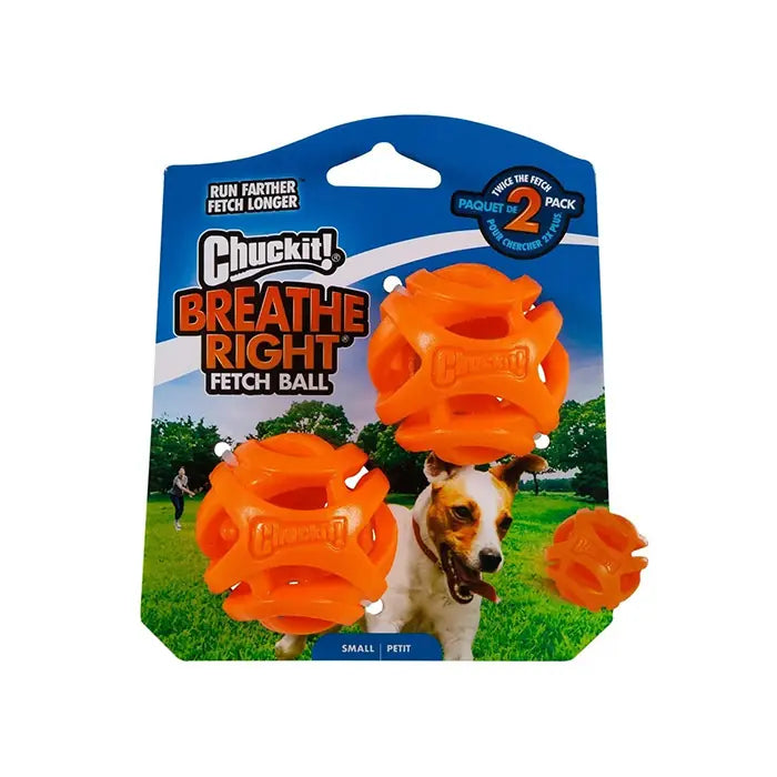 Chuckit Air Fetch Ball Small Breathable Dog Toy 2-Pack