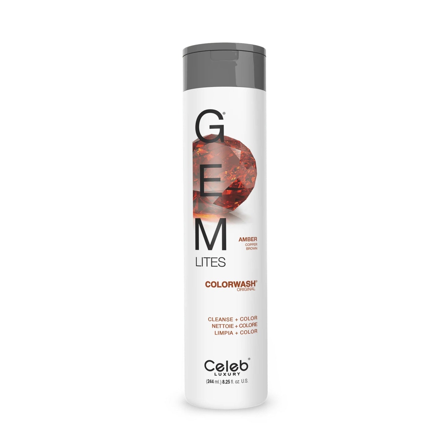 Celeb Luxury Gem Lites Amber Copper Brown Colorwash Shampoo Pasteur Pharmacy