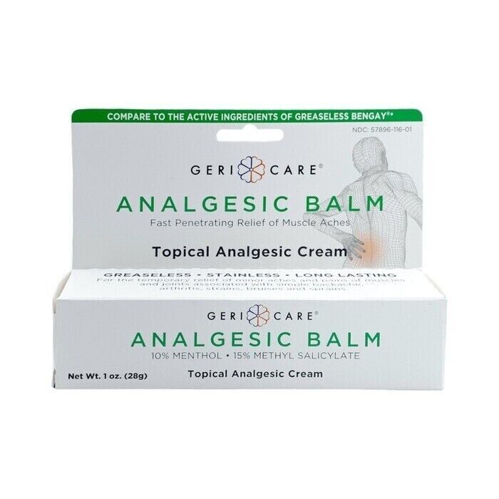 Geri-Care® Analgesic Balm – Muscle and Joint Pain Relief (1 oz Tube) Lotion & Moisturizer Pasteur Pharmacy
