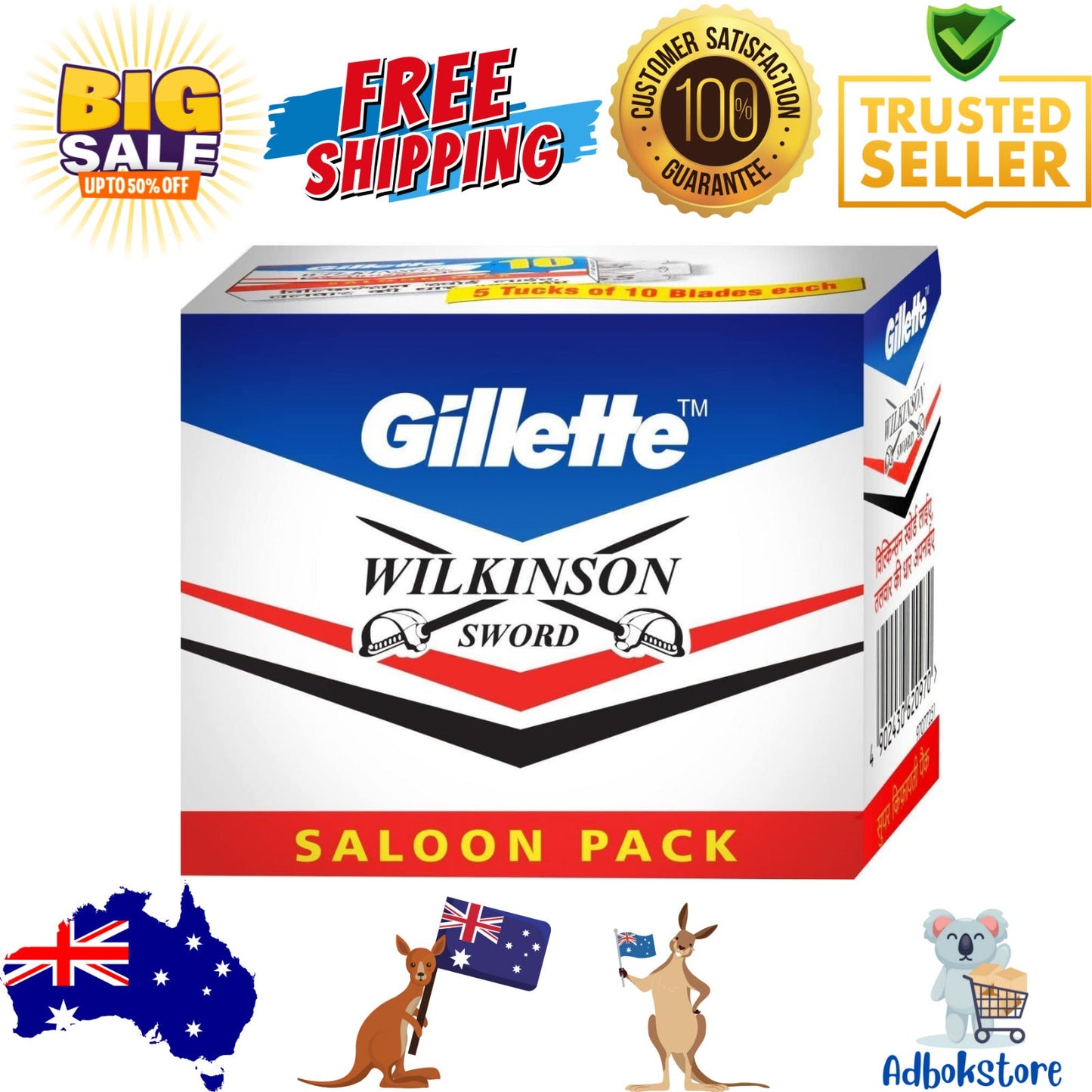 Gillette Double Edge Platinum Plus Men's Razor Blade Razors & Razor Blades Pasteur Pharmacy
