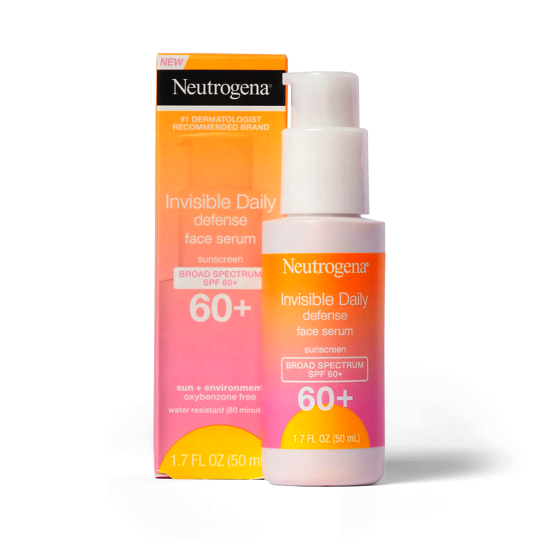 Neutrogena Invisible Daily Defense Sunscreen Face Serum - SPF 60 - 1.7 Fl Oz Sunscreen Pasteur Pharmacy