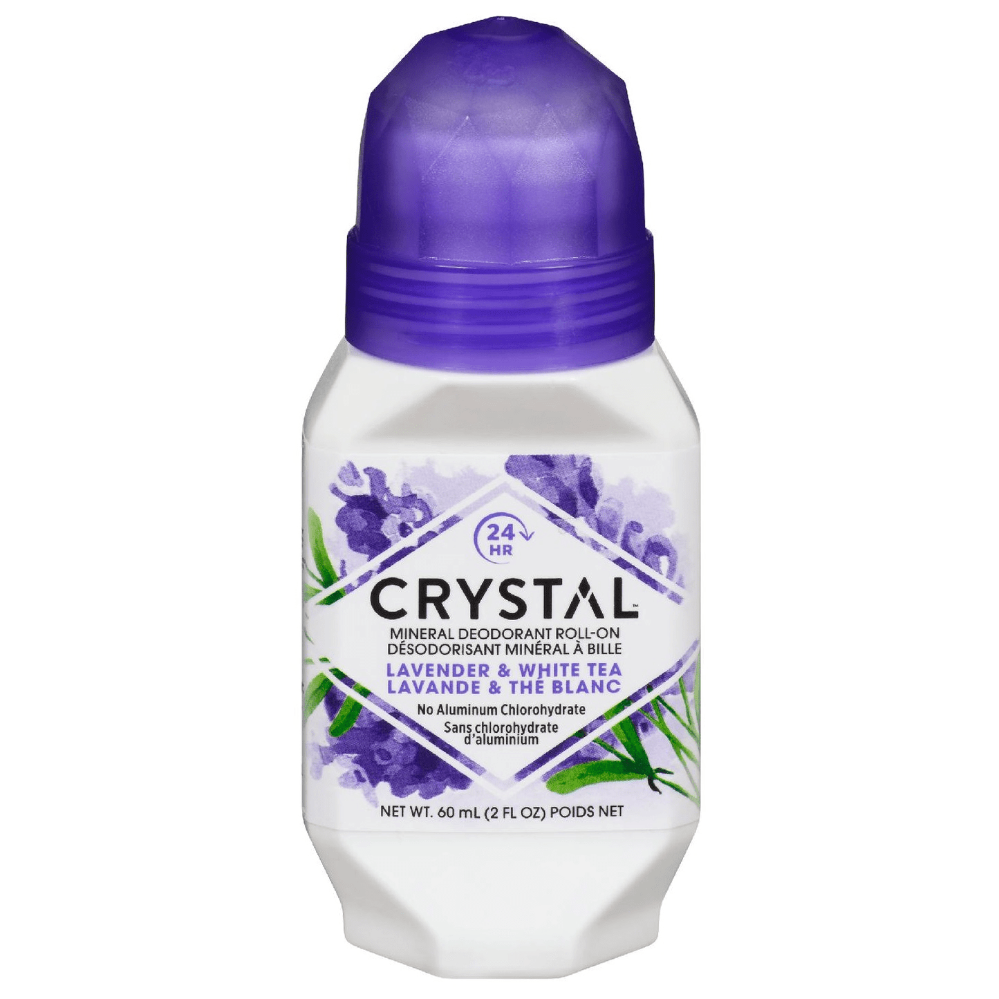 Crystal Essence Mineral Roll On Deodorant, Lavender & White Tea, 2.25 Fl. Oz Deodorant Pasteur Pharmacy