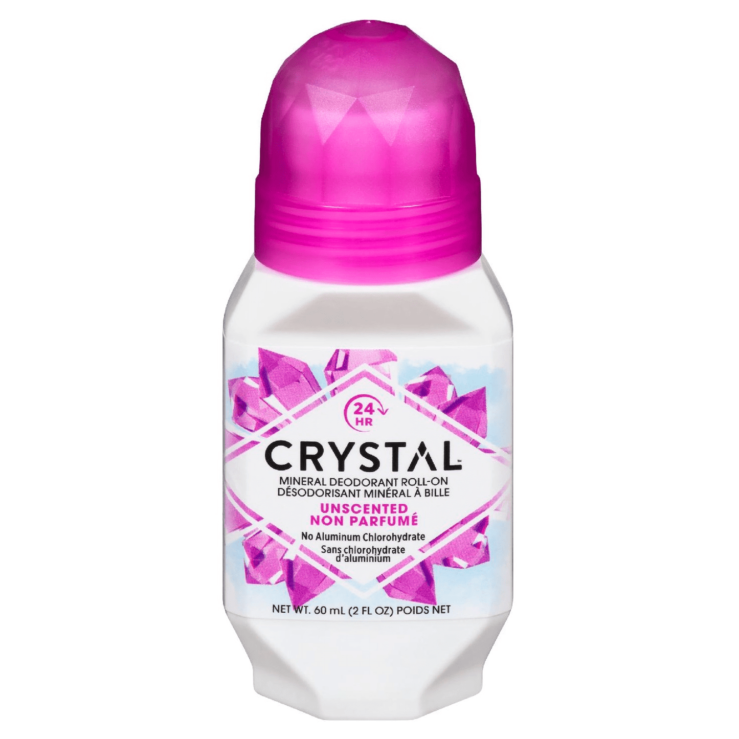 Crystal Deodorant Roll On, Mineral Enriched, Unscented 2.25 Fl Oz Deodorant Pasteur Pharmacy