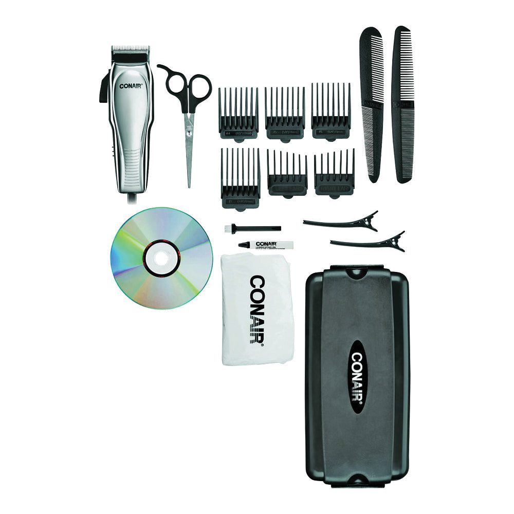 Conair Custom Cut Haircut Kit, Chrome, 21 Piece Shaving & Grooming Pasteur Pharmacy