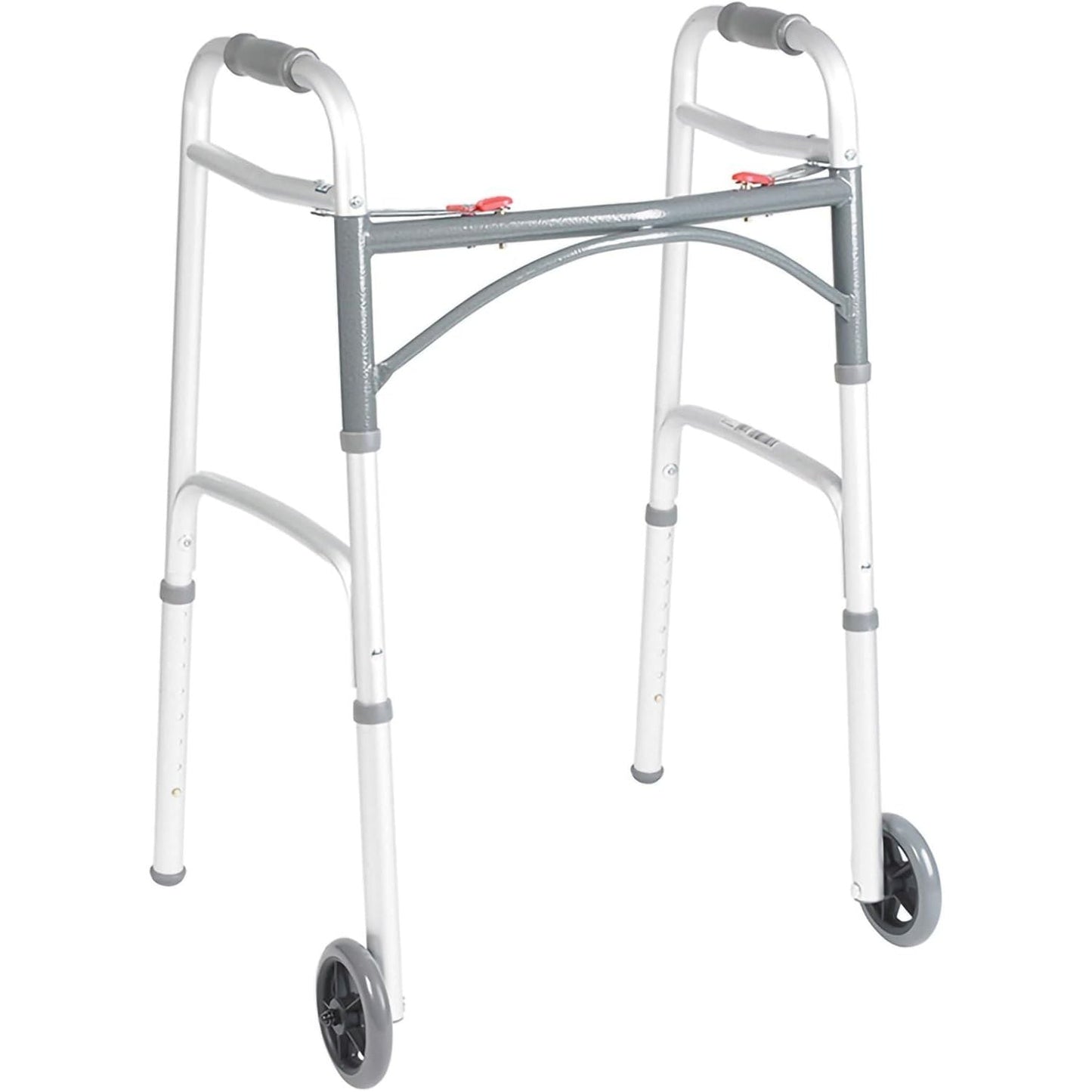 Drive Medical Deluxe Folding Walker Two Button With 5" Wheels Walkers Pasteur Pharmacy