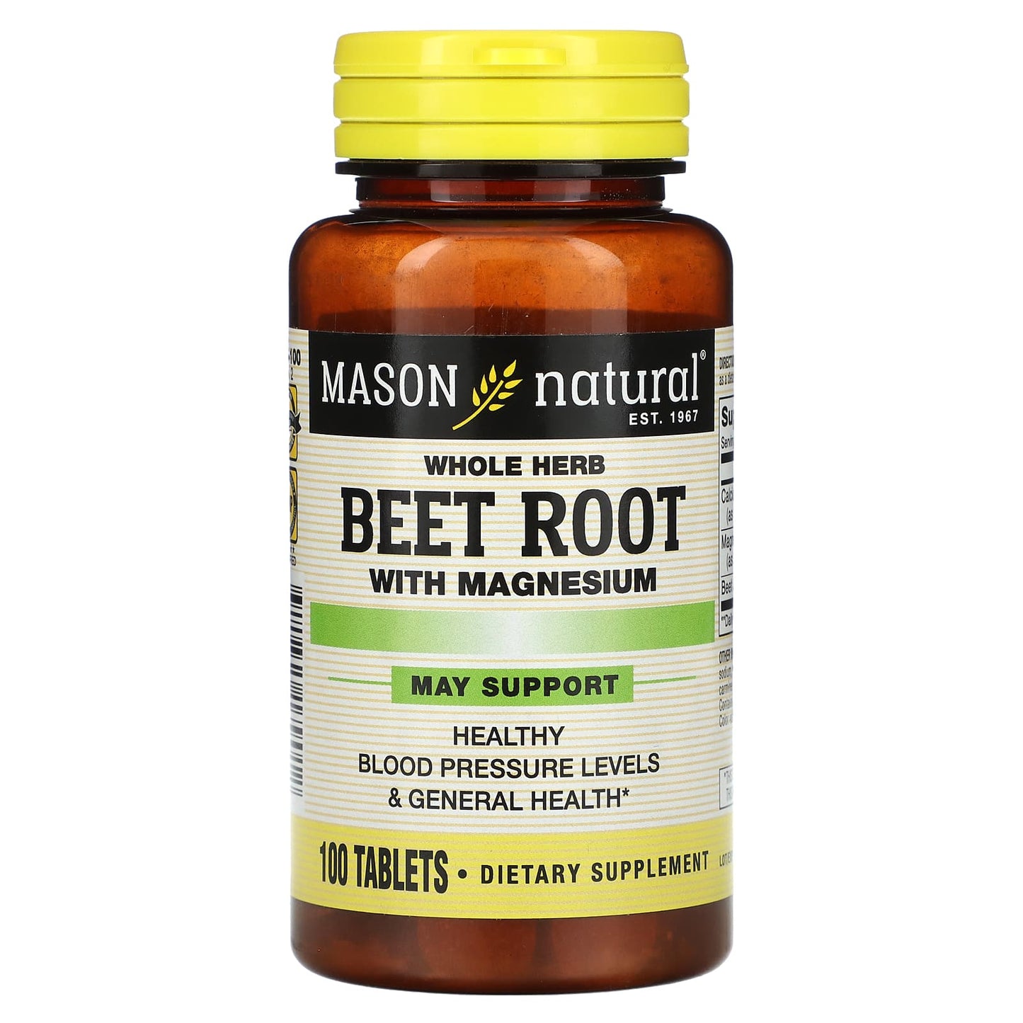 Mason Natural® Beet Root (500 mg) with Magnesium Vitamins & Supplements Pasteur Pharmacy