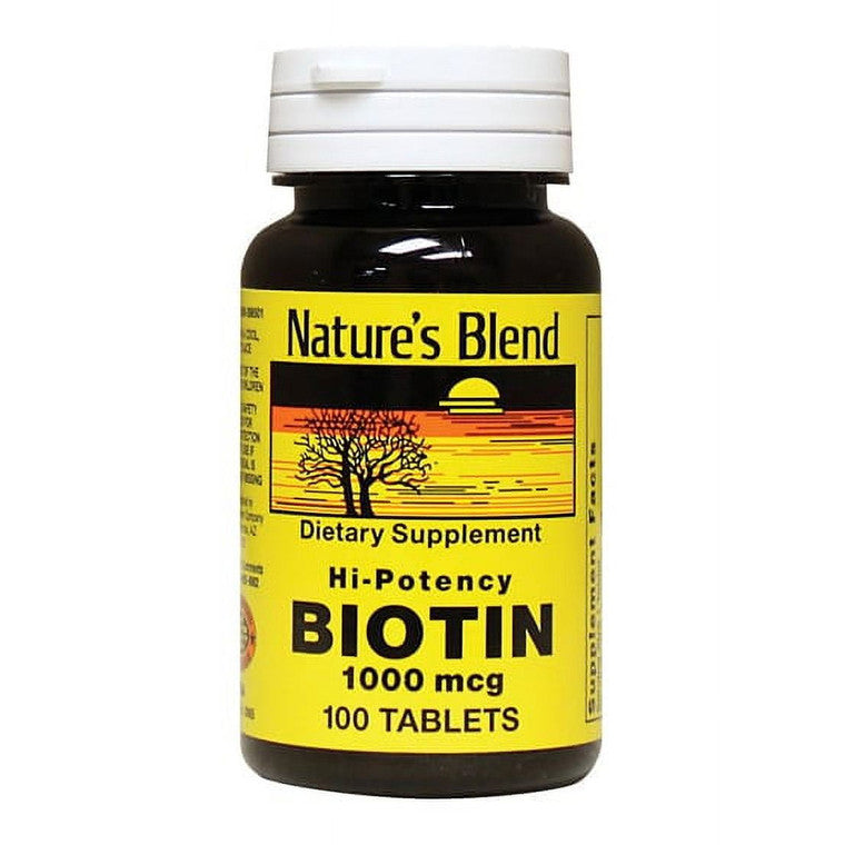 Nature's Blend S Hi-Potency Biotin Tablets 1000 Mcg Vitamins & Supplements Pasteur Pharmacy