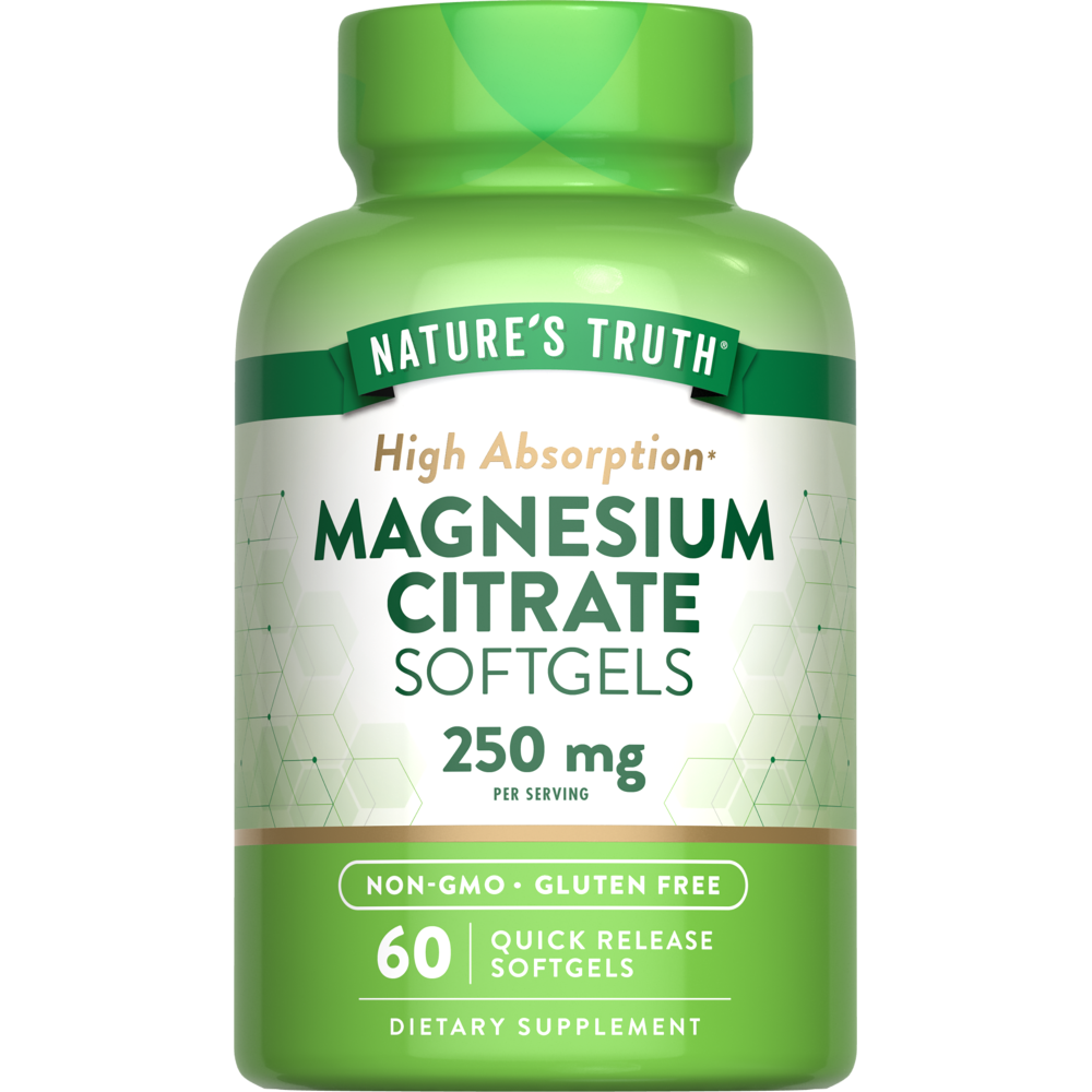 Nature's Truth Magnesium Citrate, High Absorption, 250 Mg, Softgels