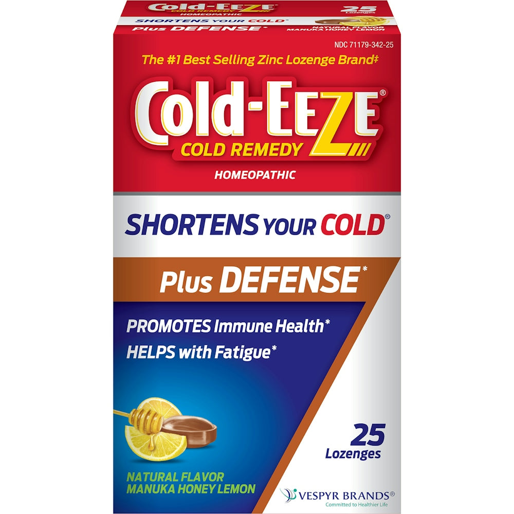 Cold-EEZE® Cold Remedy Natural Manuka Honey Lemon Lozenges – 25 Pack