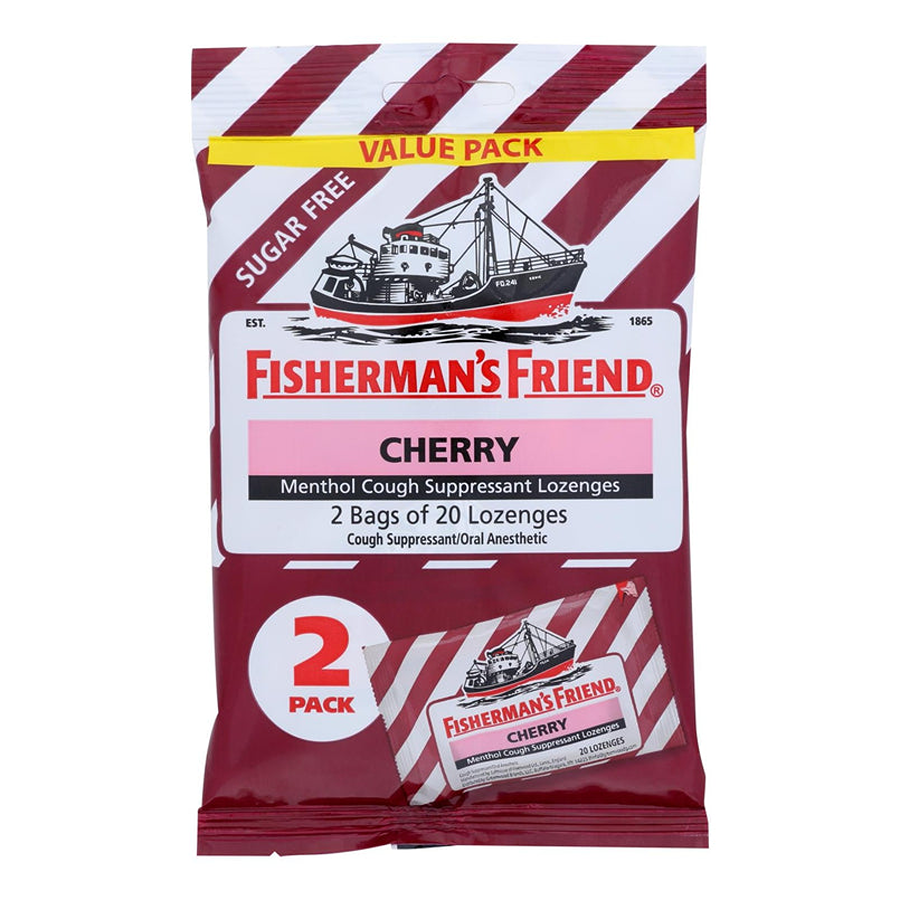 Fisherman's Friend Menthol Cough Suppressant Lozenges, Sugar Free, Cherry, 40 Lozenges Health & Beauty Pasteur Pharmacy