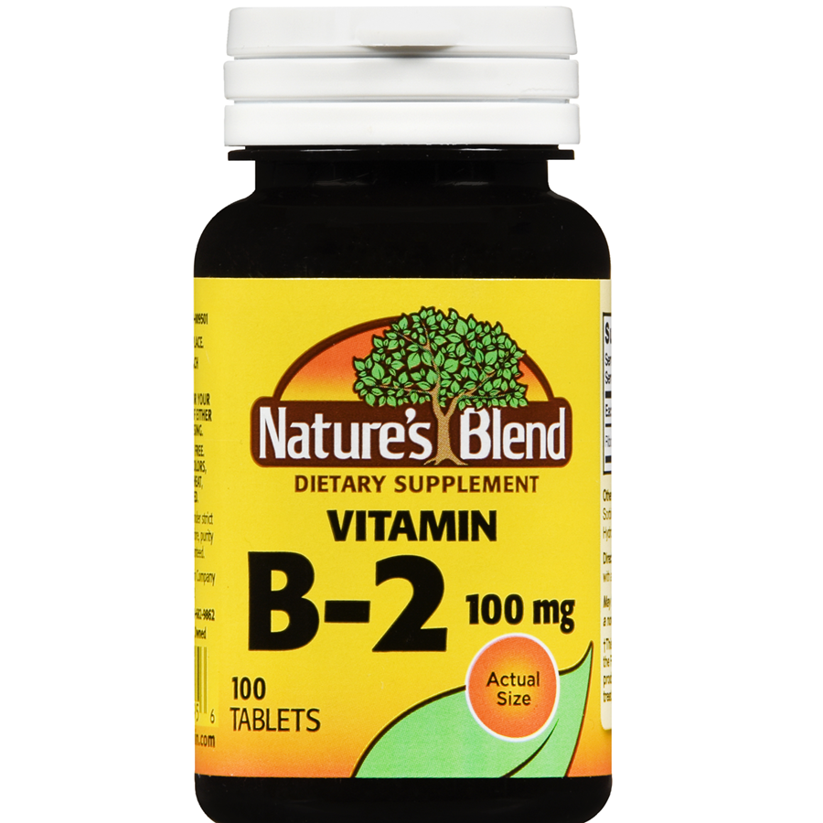 Nature's Blend S Vitamin B-2 Tablets 100 Mg Vitamins & Supplements Pasteur Pharmacy