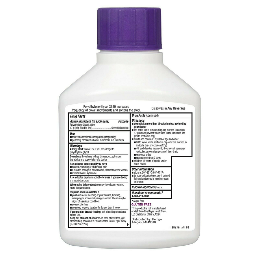 Perrigo Polyethylene Glycol 3350 17.9 Oz Powder Health & Beauty Pasteur Pharmacy