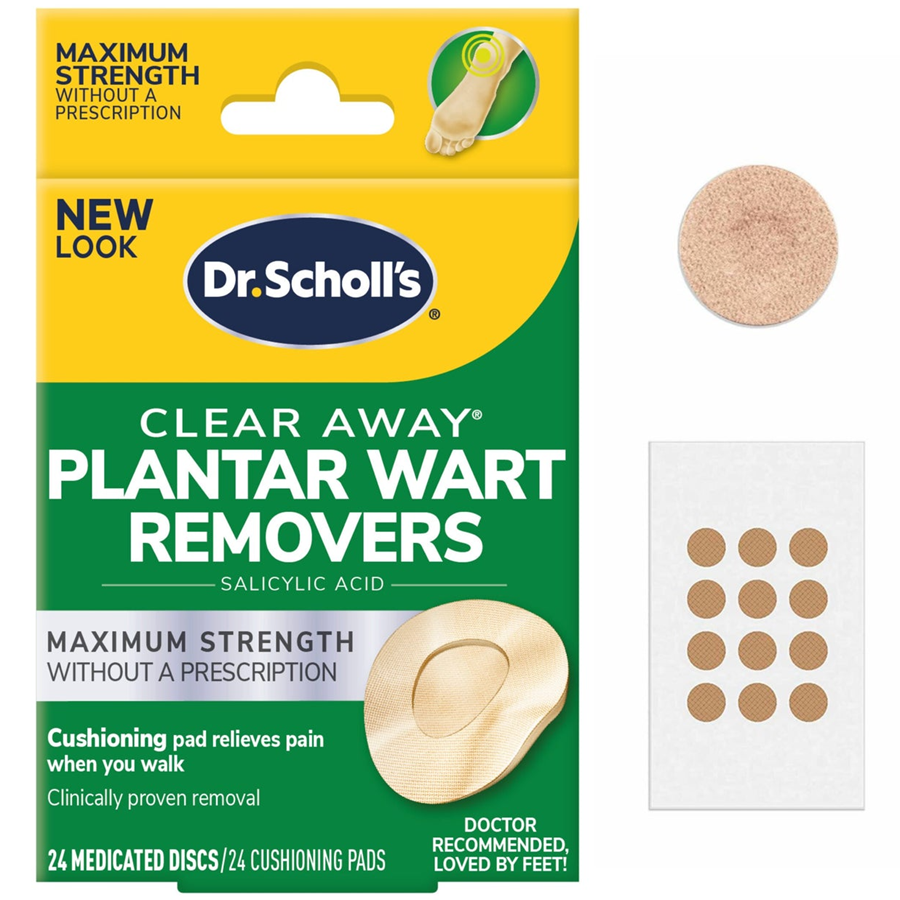Dr. Scholl's Clear Away Plantar Wart Removers Maximum Strength Medicated Discs Wart Removers Pasteur Pharmacy