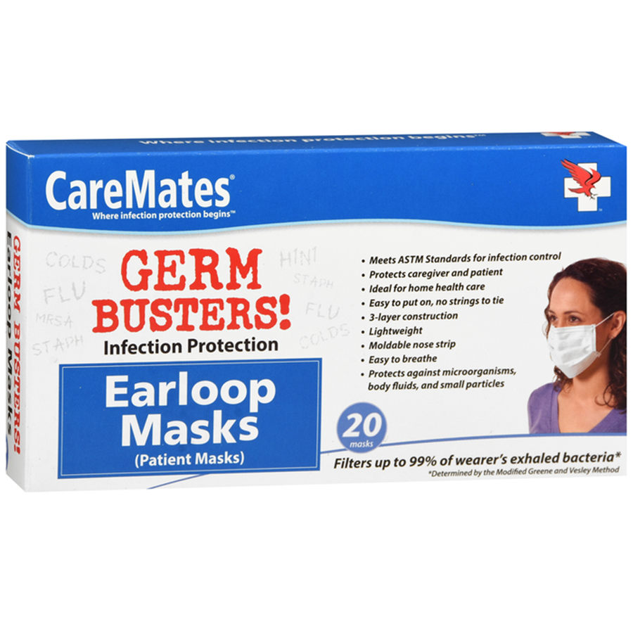 CareMates Masks Earloop 20ct Masks Pasteur Pharmacy