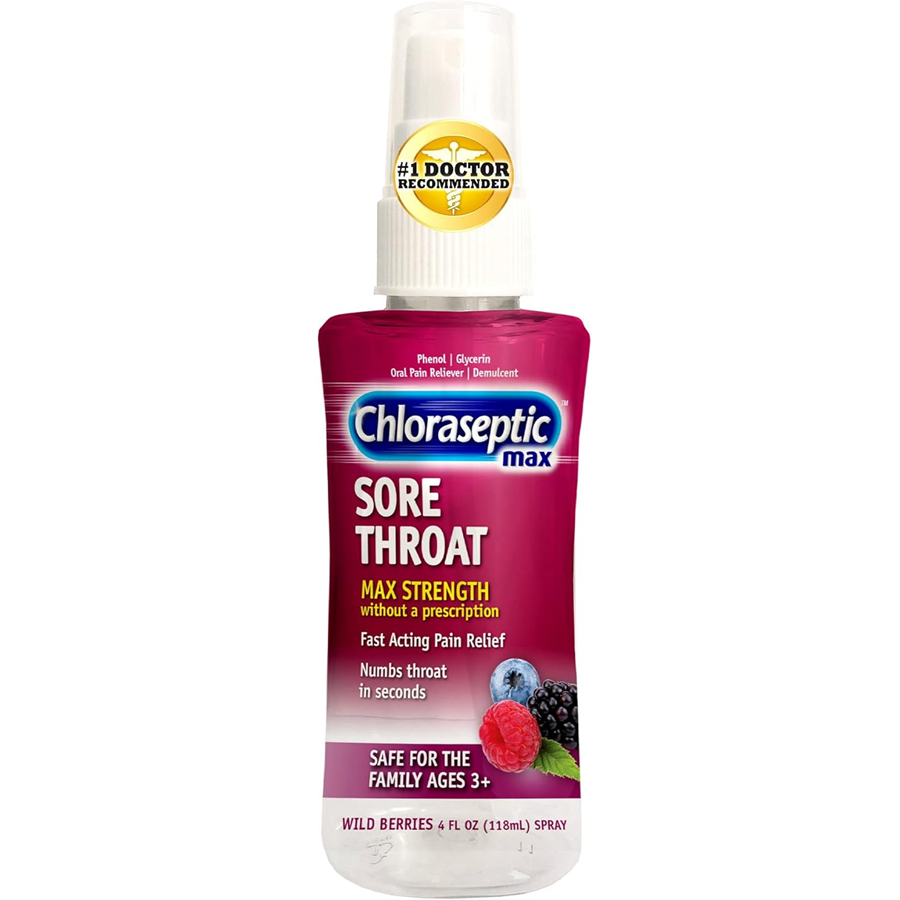 Chloraseptic Max Strength Sore Throat Spray, Wild Berries Flavor, 4.0 Fl Oz Health & Beauty Pasteur Pharmacy