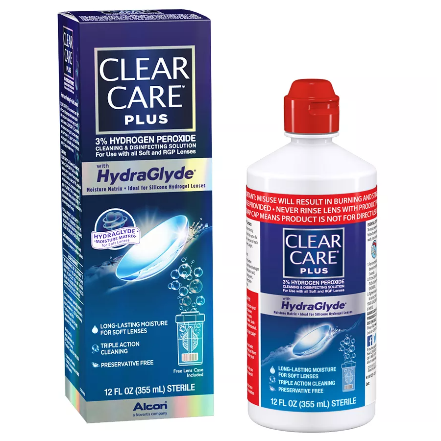 Clear Care Plus 3% Hydrogen Peroxide Cleaning & Disinfecting Solution 12 Fl Oz Jewelry Cleaning & Care Pasteur Pharmacy