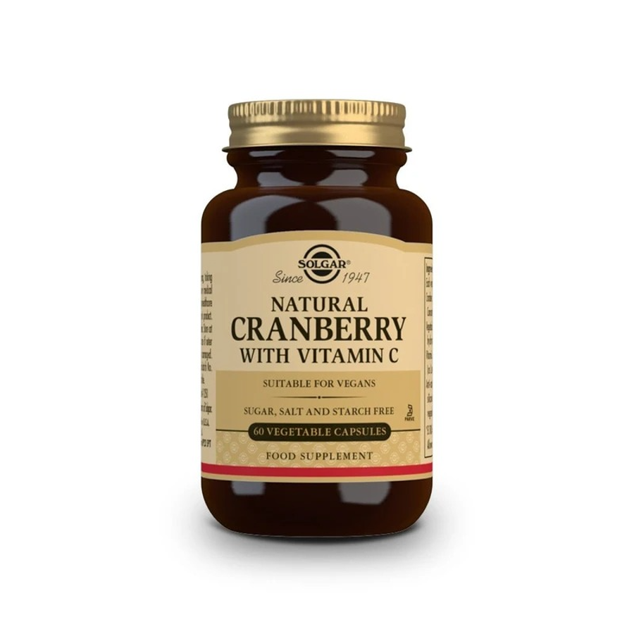 Solgar Natural Cranberry With Vitamin C 60 Vegetable Capsules Vitamins & Supplements Pasteur Pharmacy