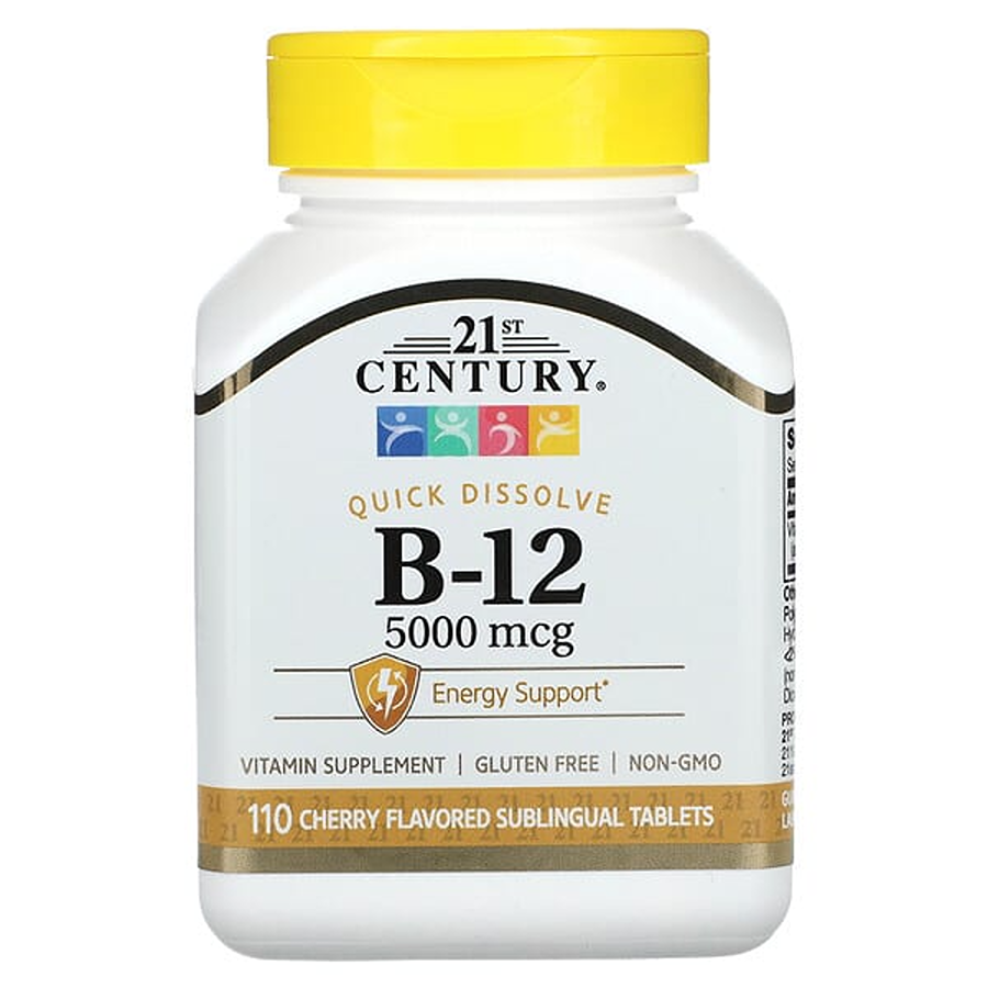21st Century Vitamin B-12 5000 Mcg 110 Ct Vitamins & Supplements Pasteur Pharmacy