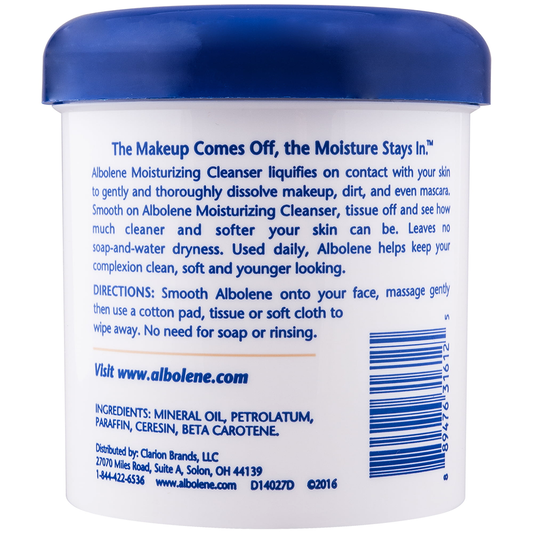 Albolene Moisturizing Cleanser Cream, Fragrance Free, 12 Oz Skin Care Pasteur Pharmacy
