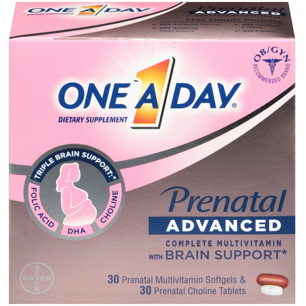 One A Day Prenatal Advanced Complete Multivitamin Tablets Vitamins & Supplements Pasteur Pharmacy